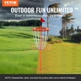 thumbnail image 2 of VEVOR 24-Chains Disc Golf Basket Portable Disc Golf Catcher Orange Hole Practice, 2 of 9