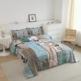 thumbnail image 2 of Farmhouse Rustic Comforter Set Queen Size, Vintage Windmill Bedding Set Chicken Farm Animal Quilt Teens Bedroom, Wood Farm Barn Door Wooden Bedding Comforter Sets With 2 Pillow Cases, 2 of 5