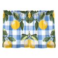 thumbnail image 7 of Yayeee Kitchen Curtains Tier Pair Light Filtering 27"x36" Rod Pocket Short Cafe Window Panel, Light Blue Plaid, 7 of 7