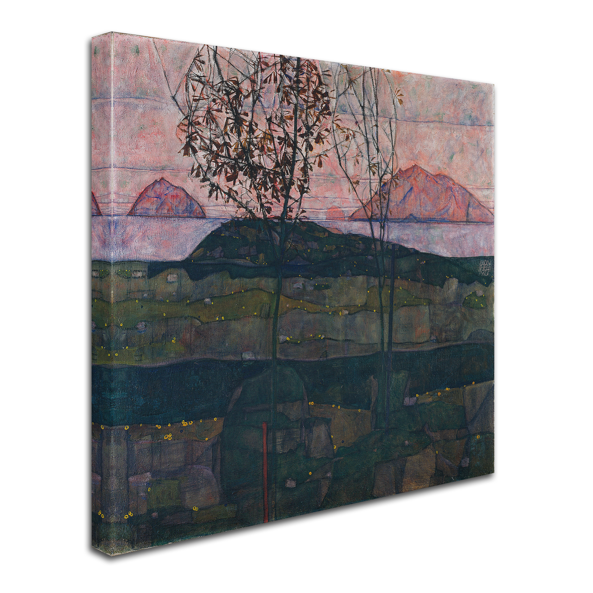 Egon Schiele 'Setting Sun' Canvas Art