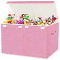 thumbnail image 1 of Caja organizadora de juguetes VERONLY grande plegable 62x33x41 cm rosa, 1 of 9