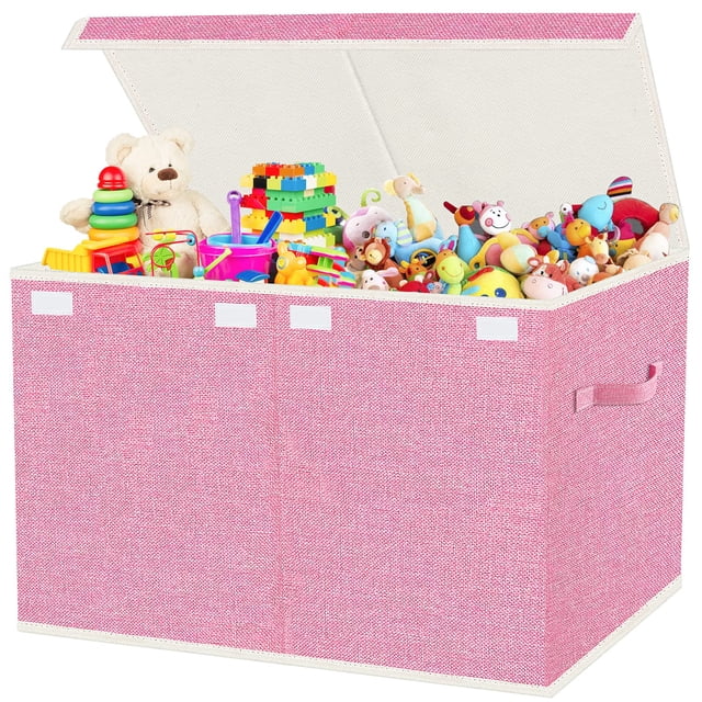 Caja organizadora de juguetes VERONLY grande plegable 62x33x41 cm rosa