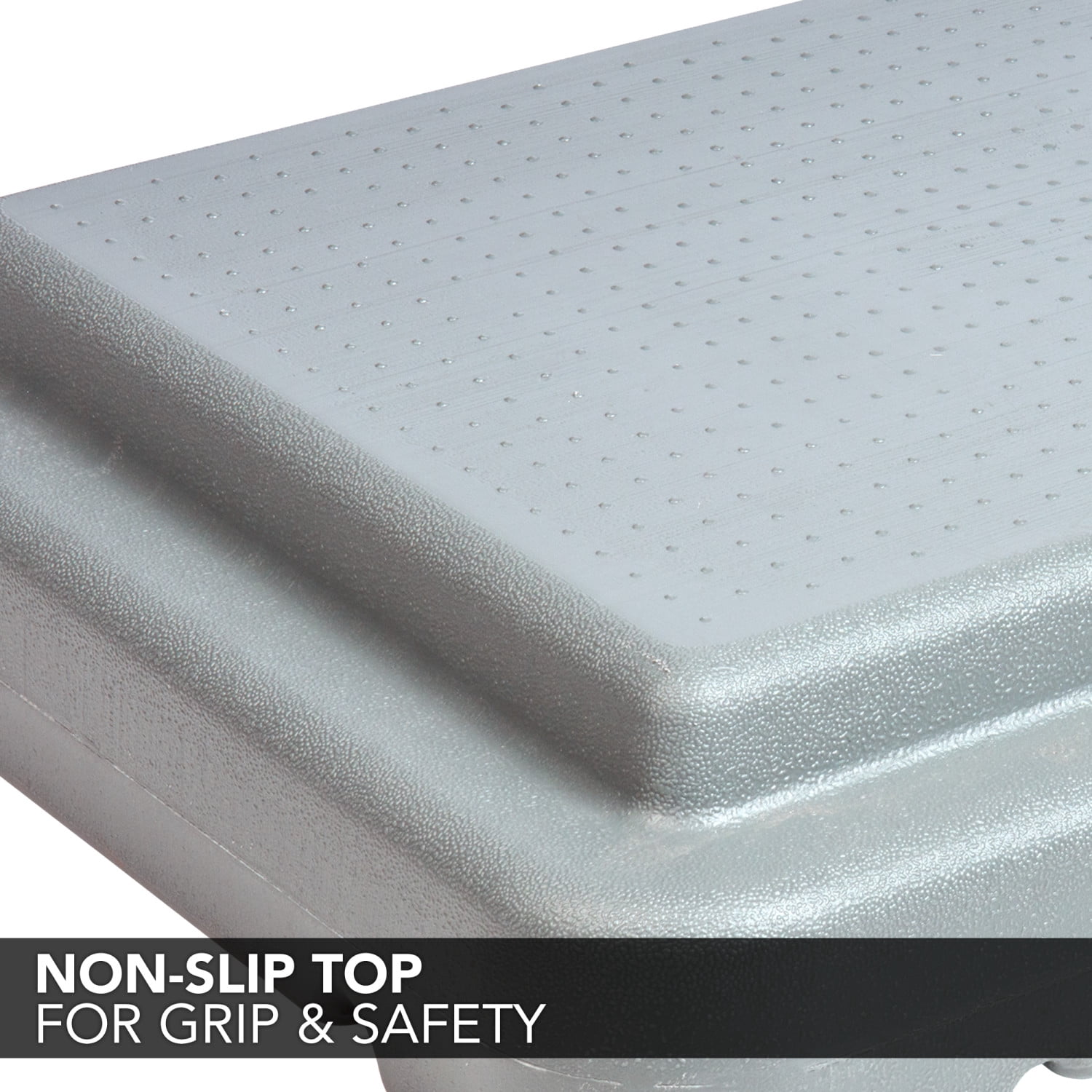 The Step 4" Stackable Aerobic Exercise Platform with Non-Slip Surface and Nonskid Feet