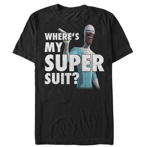 Men's The Incredibles Frozone Super Suit  T-Shirt - Black - 3X Large