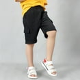 thumbnail image 4 of WOYY Toddler Boys Cargo Shorts Knee-Length Versatile Casual Active Shorts, Sizes 4-12, 4 of 5