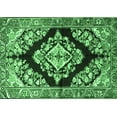 thumbnail image 1 of Ahgly Company Indoor Rectangle Medallion Emerald Green Traditional Area Rugs, 2' x 4', 1 of 4