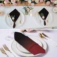 thumbnail image 2 of Black Red Ombre Cloth Napkins, Modern Abstract Art Gradient Washable and Reusable Dinner Napkins Set of 6, Table Napkin for Kitchen Party Birthday Wedding Hotel Housewarming 20"x20", 2 of 8