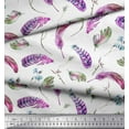 thumbnail image 2 of Soimoi Polyester Crepe Fabric Flowers & Feather Print Fabric by The Yard 52 Inch Wide, 2 of 3