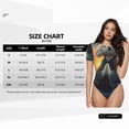 thumbnail image 2 of KLL Women 's Crew Neck Bodysuit Jumpsuits Sunset Meditating Bichon Frise Print Short onesies Stretch T Shirts, 2 of 5