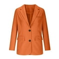 thumbnail image 4 of Womens Casual Blazer Jackets Long Sleeve Open Front Business Work Suit Jacket Solid Button Office Dressy Outerwear Coat, 4 of 5