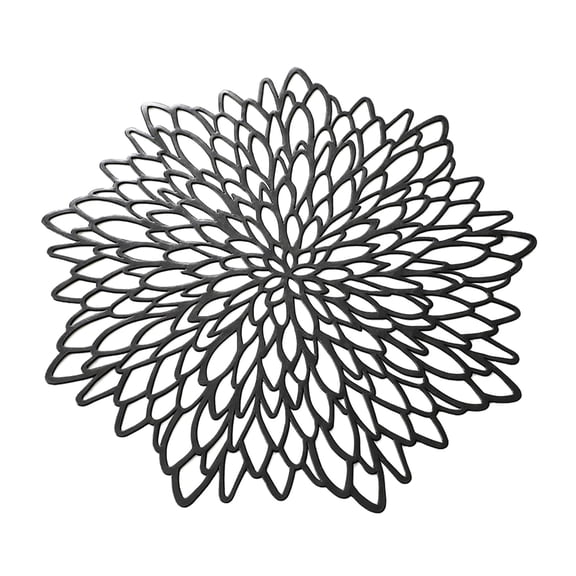 XKHBDL Vinyl Round Placemats Bulk Round Pressed Vinyl Leaf Dinning Kitchen Table Mats Decoration for Christmas Wedding Thanksgiving Party