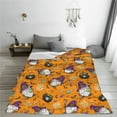 thumbnail image 5 of Honeii Halloween Witches Gnome Print Fleece Blanket - Throw Blanket for Bed, Sofa, Couch, Camping, and Travel , Microplush Ultra Soft Warm Blanket-50"x40", 5 of 7
