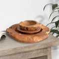 thumbnail image 2 of Casual Elements 10" Diameter Medium Teak Wood Bowl in Natural, 2 of 4