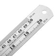 thumbnail image 4 of Uxcell Straight Ruler 20-Inch Metric Measuring Rulers Stainless Steel Silver Tone 1pcs, 4 of 5