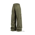 thumbnail image 3 of Men's Lightweight Cargo Pants Solid Color Straight Leg Casual Sports Hiking Pants With Multi Pockets Elastic Waist Casual Loose Jogger Trousers, 3 of 8