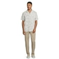 thumbnail image 3 of George Men's & Big Men's Short Sleeve Linen Blend Button-Up Camp Shirt, Sizes S-3XL, 3 of 5