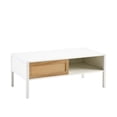 thumbnail image 5 of Stylish Living Room Coffee Table With Metal Legs And Functional Storage Compartment, White Finish Frame Sliding Door, 5 of 6