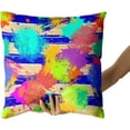 thumbnail image 4 of GZHJMY Abstraction Throw Pillow Cover Splash Ink Graffiti Pillowcase Colorful Background Decoration Square Pillow Case for Home Sofa Bedroom Living Room Cushion Cover18*18, 4 of 7