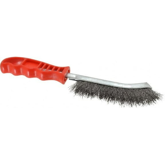 Value Collection - 1" Trim Length Steel Hand Scratch Brush - 5-1/2" Brush Width, 10" OAL, 1" Trim Length, Plastic Handle (54 Pack)