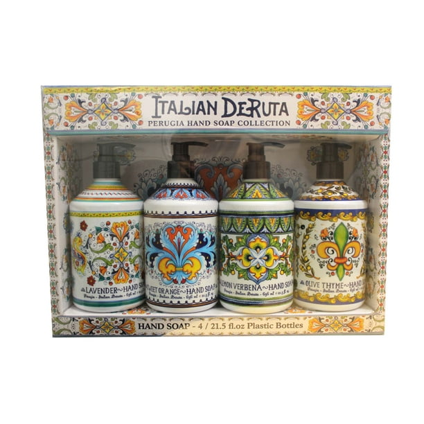 Home and Body Italian Deruta Perugia Hand Soap Collection 4 Count