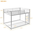 thumbnail image 7 of JINS & VICO Full Over Full Metal Bunk Bed, Heavy Duty Low Bunk Bed with Safety Guard Rails and Ladder (Black), 7 of 7