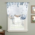 thumbnail image 2 of Blue Starfish Coastal Balloon Curtains for Windows, Bedroom Curtains 54 Inch Length, Eucalyptus Summer Nautical Shell Tie Up Curtains Panels Thermal Insulated Bathroom Curtains Window 42"x54", 2 of 8