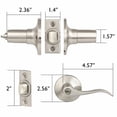 thumbnail image 3 of Satin Nickel Entry Door Lever with Anti-Bump Pins, 6-Way Universal Fit, Keyed Entry, 3 of 13