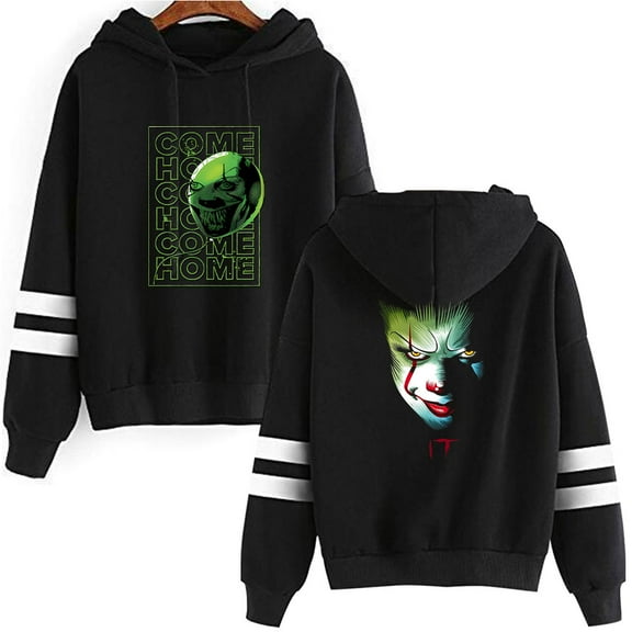 Welcome to Derry Pocket free neutral fashion trend long sleeved hooded sweatshirt