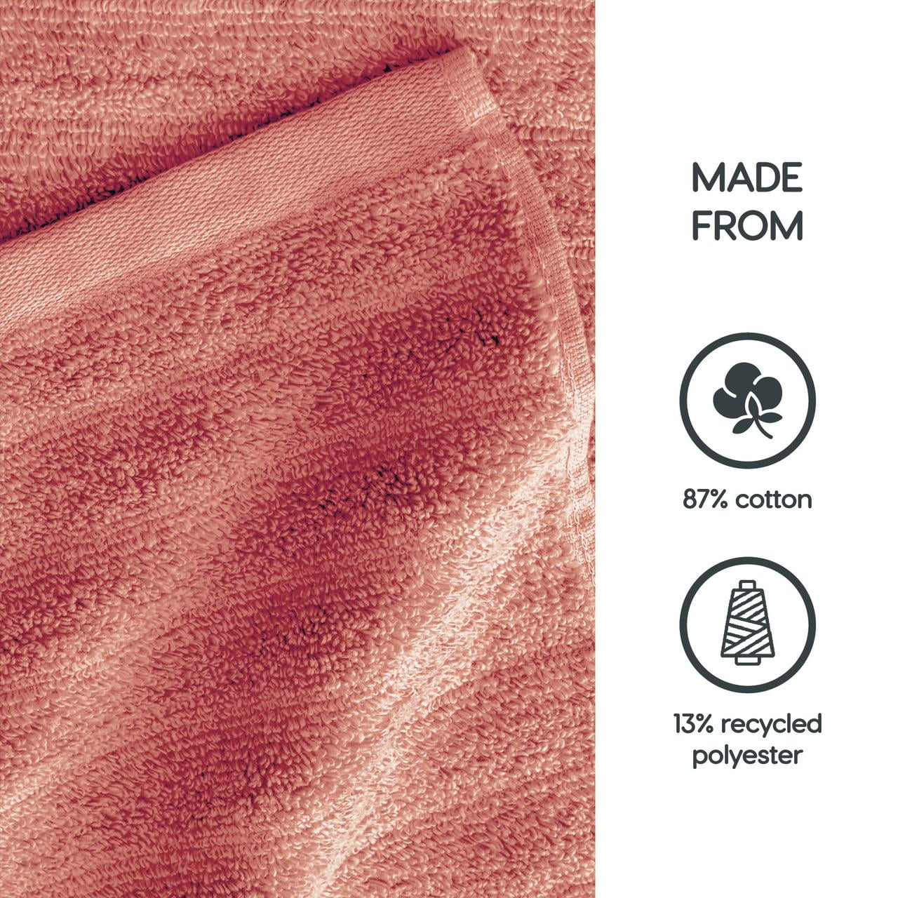 Mainstays Performance Cotton Hand Towel, Super Soft Quick Dry Fade Resistant, Textured Teracotta