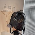 thumbnail image 3 of Bolsa Mochila impermeable con pompón y bolas, mochilas escolares acolchadas para mujer de color sólido (negro) Ehuebsd Para Estrenar, 3 of 9