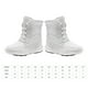 thumbnail image 2 of Botas de nieve de invierno para mujer, botas a media pantorrilla con forro de felpa cálido (39), blanco, 2 of 9