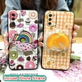 thumbnail image 2 of LYM-Phone Case For Samsung Galaxy A03S Asian Version/SM-A037F, Durable Soft Case protective Rotatable stand Back Cover Fashion Design Skin feel silicone Phone Lens Protection Cartoon TPU, 2 of 9
