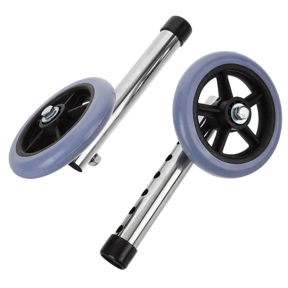 NICEXMAS 1 Pair of Universal Walker Wheels for Easy Installation Multi Rubber Steel for Elderly