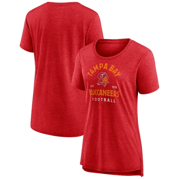 Women's  Red Tampa Bay Buccaneers Vintage Arch Tri-Blend T-Shirt