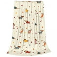 thumbnail image 1 of Dachshund In Sweaters Pattern Blankets Fleece Printed Cute Portable Soft Throw Blanket for Bed Office Quilt Dog Flannel Blanket, 1 of 7