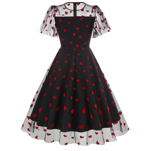 black and red heart dress Fluttering Hearts Corset Dress– Teuta Matoshi