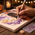 thumbnail image 6 of Halloween Diamond Art Kit Framed Stretched Canvas Ghost Pumpkin Pearl Art Canvas Self-Framed & Easy to Hang for Home Decor Wall Art Beginner Crafts & Seasonal Party Gifts by MPOISVA, 6 of 9