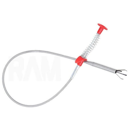 RAM-PRO 36” Flexible Grabber Pickup Tool, Extra Long Retractable Claw Retriever Stick, Snake & Cable Aid, Use to Grab Trash & a Drain Auger to Unclog Hair from Drains, Sink, Toilet & Clean Dryer (Best Way To Unclog A Toilet)