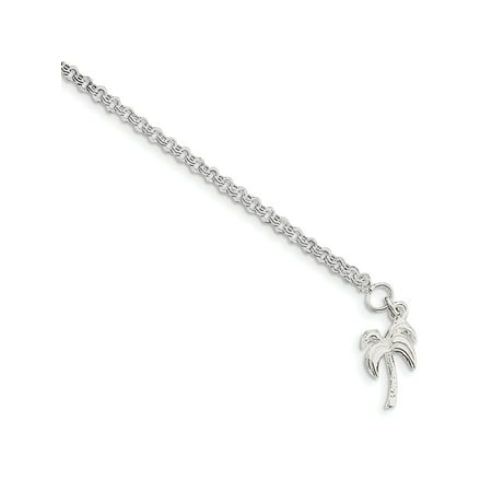 925 Sterling Silver Palm Trees Anklet Ankle Bracelet 925 Sterling Silver Palm Trees Anklet Ankle Bracelet