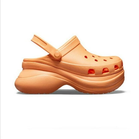 

Fashion Summer Sandals Women Thick Soles High Heels Garden Shoes Outdoor Non-Slip Beach Hole Slides 2022 Female New Slippers