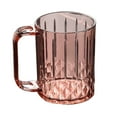 thumbnail image 2 of Striped Mouthwash Cup, Transparent Plastic Cups, Toothbrush Holder, Durable and Stylish, Household Bathroom Decor, for Couples and Families, Oral Hygiene Tool, Wash Cup Alternative|mouthwash Containe, 2 of 8