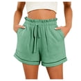 thumbnail image 1 of Women's Fashion Spring And Summer Solid Color High Waist Pocket Loose Wide Leg Shorts (4), 1 of 6