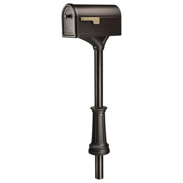 Roxbury Post Mount Mailbox & Premium Steel Combo - Rubbed Bronze - Large