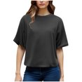 thumbnail image 2 of Camisetas Casuales de las Mujeres, Manga Corta Suelta, Cuello Redondo Casual Top para las Mujeres, 2 of 9