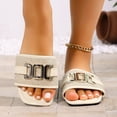 thumbnail image 6 of Ytobaz Slide Sandals for women Woven Buckle Flat Sandals Open Toe Slides Office Vacation Travel Walking Daily Casual Comfortable Footwear, 6 of 9