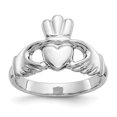 thumbnail image 1 of 10k White Gold Claddagh Ring Celtic, 1 of 10