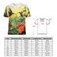thumbnail image 2 of Flower Hummingbird Women's Short Sleeve Tops Casual Blouses T Shirt, 2 of 6