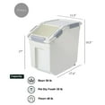 thumbnail image 4 of Recipiente de almacenamiento de alimentos HANAMYA de 33 litros con vaso medidor sin BPA, 4 of 8