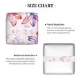 thumbnail image 5 of Naloa Lilies Flowers Tissue Box CoverLeather Tissue Holder Square Facial Tissue Case Facial Paper Organizer Dispenser for Bathroom, Vanity Countertop, Tabletop, Car, 5 of 8