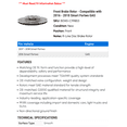 thumbnail image 2 of Front Brake Rotor - Compatible with 2016 - 2018 Smart Fortwo GAS 2017, 2 of 2